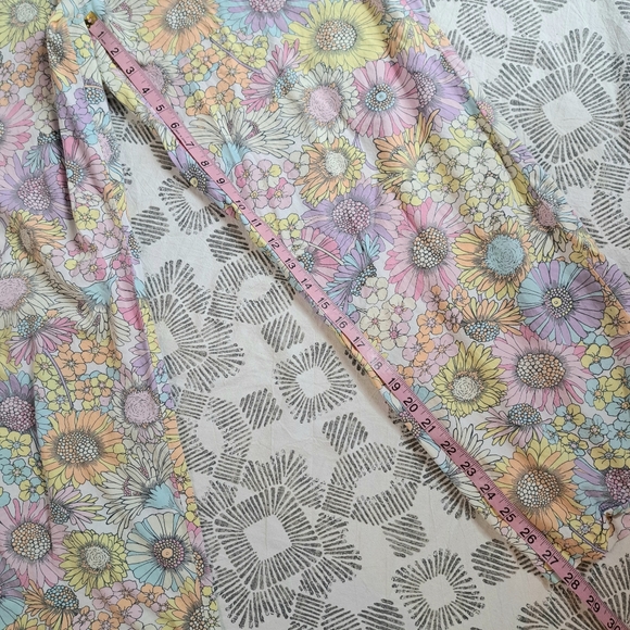 Gap Cotton Poplin Floral PJ Lounge Set Long Sleeve Button Down Drawstring Pant S - Picture 14 of 16